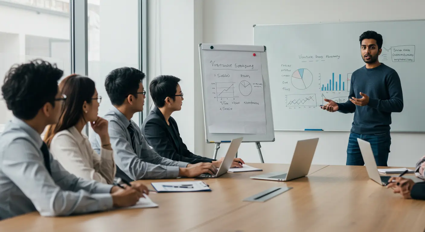 A graph showing business growth from zero to six figures