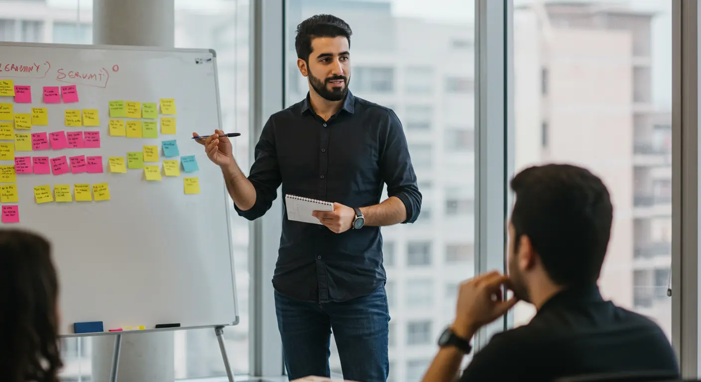 Distributed software engineering team collaborating across regions